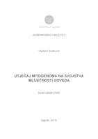 prikaz prve stranice dokumenta Utjecaj mitogenoma na svojstva mliječnosti goveda