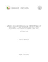 prikaz prve stranice dokumenta Utjecaj kvasca sekundarne fermantacije na kakvoću i sastav pjenušavpg vina 'Grk'
