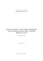 prikaz prve stranice dokumenta Proteolitičke i teksturne promjene polutvrdog kozjeg sira tijekom zrenja u ulju.