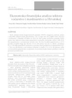 prikaz prve stranice dokumenta Ekonomsko-financijska analiza sektora voćarstvo i maslinarstvo u Hrvatskoj