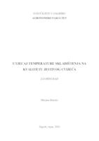 prikaz prve stranice dokumenta Utjecaj temperature skladištenja na kvalitetu jestivog cvijeća