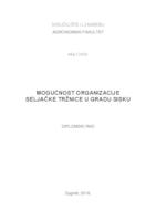 prikaz prve stranice dokumenta Mogućnost organizacije seljačke tržnice u gradu Sisku