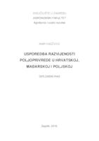prikaz prve stranice dokumenta Usporedba razvijenosti poljoprivrede u Hrvatskoj, Mađarskoj i Poljskoj
