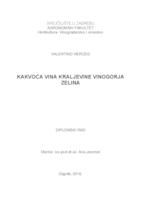 prikaz prve stranice dokumenta Kvakoća vina Kraljevine vinogorja Zelina