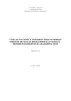 prikaz prve stranice dokumenta Utjecaj postignuća sportskog tima na prodaju njihovih artikala u prodavaonici za navijače - primjer nogometnog kluba Hajduk Split