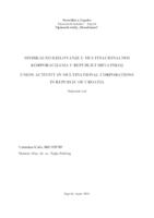 prikaz prve stranice dokumenta Sindikalno djelovanje u multinacionalnim korporacijama u Republici Hrvatskoj