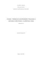 prikaz prve stranice dokumenta Stanje i trendovi elektroničke trgovine u Republici Hrvatskoj i Europskoj Uniji