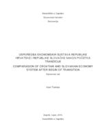 prikaz prve stranice dokumenta Usporedba ekonomskih sustava Republike Hrvatske i Republike Slovačke nakon početka tranzicije