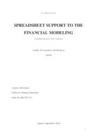 prikaz prve stranice dokumenta SPREADSHEET SUPPORT TO THE FINANCIAL MODELLING