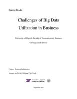 prikaz prve stranice dokumenta CHALLENGES OF BIG DATA UTILIZATION IN BUSINESS