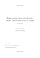 prikaz prve stranice dokumenta Mogućnosti razvoja specifičnih oblika turizma u Sisačko-moslavačkoj županiji