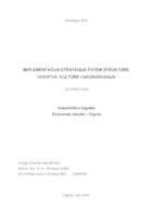 prikaz prve stranice dokumenta IMPLEMENTACIJA STRATEGIJE PUTEM STRUKTURE, VODSTVA, KULTURE I NAGRAĐIVANJA