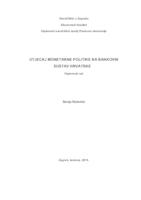 prikaz prve stranice dokumenta Utjecaj monetarne politike na bankovni sustav Hrvatske