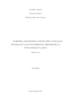 prikaz prve stranice dokumenta EUROPSKA EKONOMSKA I MONETARNA UNIJA KAO OPTIMALNO VALUTNO PODRUČJE: PREPORUKE ZA NOVE ZEMLJE ČLANICE