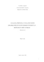 prikaz prve stranice dokumenta Analiza prinosa i volatilnosti odabranih investicijskih fondova u Republici Hrvatskoj