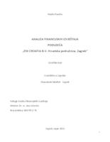 prikaz prve stranice dokumenta Analiza financisjkih izvještaja poduzeća "ENI CROATIA B.V. Hrvatska podružnica, Zagreb"