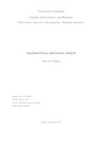 prikaz prve stranice dokumenta Facebook Privacy and Security Analysis