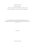 prikaz prve stranice dokumenta Analiza mogućnosti budućeg razvoja prehrambene industrije Republike Hrvatske