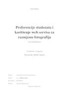 prikaz prve stranice dokumenta PREFERENCIJE STUDENATA I KORIŠTENJE WEB SERVISA ZA RAZMIJENU FOTOGRAFIJA
