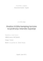 prikaz prve stranice dokumenta Analiza tržišta kamping turizma na području Istarske županije