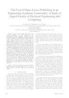 The Cost of Open-Access Publishing in an Engineering Academic Community: A Study of Zagreb Faculty of Electrical Engineering and Computing