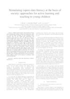prikaz prve stranice dokumenta Stimulating (open) data literacy at the basis of society: approaches for active learning and teaching to young children