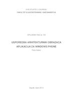 prikaz prve stranice dokumenta Usporedba arhitekturnih obrazaca aplikacija za Windows Phone