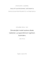 prikaz prve stranice dokumenta Simulacijski model sustava dizala realiziran u programibilnom logičkom kontroleru