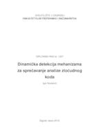 prikaz prve stranice dokumenta Dinamička detekcija mehanizama za sprečavanje analize zloćudnog koda