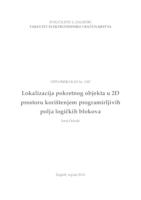 prikaz prve stranice dokumenta Lokalizacija pokretnog objekta u dvodimenzionalnom prostoru korištenjem programirljivih polja logičkih blokova