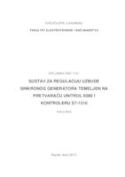 prikaz prve stranice dokumenta Sustav za regulaciju uzbude sinkronog generatora temeljen na pretvaraču Unitrol 6080 i kontroleru S7-1516