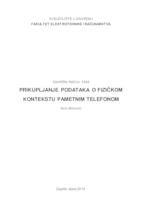 prikaz prve stranice dokumenta Prikupljanje podataka o fizičkom kontekstu pametnim telefonom