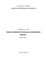 prikaz prve stranice dokumenta Razvoj mobilne aplikacije za razmjenu poruka