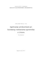 prikaz prve stranice dokumenta Ispitivanje učinkovitosti pri korištenju mehanizma spremnika u Linuxu