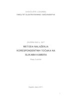 prikaz prve stranice dokumenta Metoda nalaženja korespondentnih točaka na slikama kamera