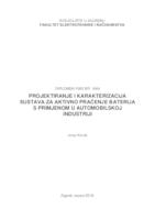 prikaz prve stranice dokumenta Projektiranje i karakterizacija sustava za aktivno praćenje baterija s primjenom u automobilskoj industriji