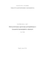 prikaz prve stranice dokumenta Demonstracija operacije premještanja s troosnim kartezijskim robotom