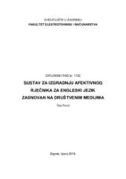 prikaz prve stranice dokumenta Sustav za izgradnju afektivnog rječnika za engleski jezik zasnovan na društvenim medijima