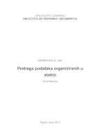 prikaz prve stranice dokumenta Pretraga podataka organiziranih u stablo