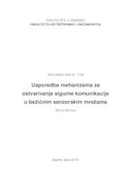 prikaz prve stranice dokumenta Usporedba mehanizama za ostvarivanje sigurne komunikacije u bežičnim senzorskim mrežama