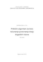 prikaz prve stranice dokumenta Približni algoritam za brzo računanje poravnanja dvaju dugačkih nizova