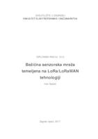 prikaz prve stranice dokumenta Bežična senzorska mreža temeljena na LoRa/LoRaWAN tehnologiji