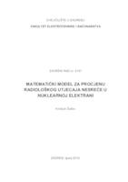 prikaz prve stranice dokumenta Matematički model za procjenu radiološkog utjecaja nesreće u nuklearnoj elektrani