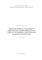 prikaz prve stranice dokumenta Procjena indeksa pouzdanosti energetskih transformatora na temelju povremenih i kontinuiranih dijagnostičkih metoda