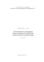 prikaz prve stranice dokumenta Automatizirano prikupljanje skupa podataka za ispitivanje sustava preporučivanja knjiga