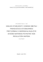 prikaz prve stranice dokumenta Analiza stabilnosti i vođenih smetnji prekidačkog istosmjernog pretvornika s obzirom na različite izvedbe naponske povratne veze regulatora napona