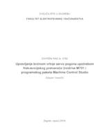 prikaz prve stranice dokumenta Upravljanje brzinom vrtnje servo pogona upotrebom frekvencijskog pretvarača Unidrive M701 i programskog paketa Machine Control Studio