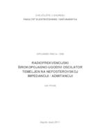 prikaz prve stranice dokumenta Radiofrekvencijski  širokopojasno-ugodivi oscilator temeljen na nefosterovskoj impedanciji/admitanciji