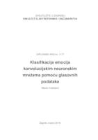 prikaz prve stranice dokumenta Klasifikacija emocija konvolucijskim neuronskim mrežama pomoću glasovnih podataka