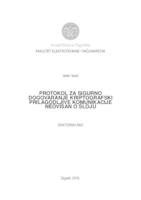 prikaz prve stranice dokumenta Protokol za sigurno dogovaranje kriptografski prilagodljive komunikacije neovisan o sloju  